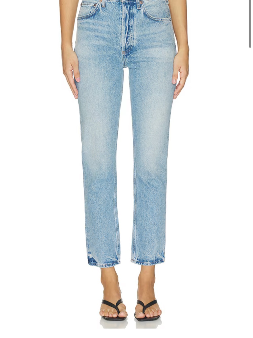 AGOLDE Riley High Rise Straight Crop Jeans in Reputation – Size 24